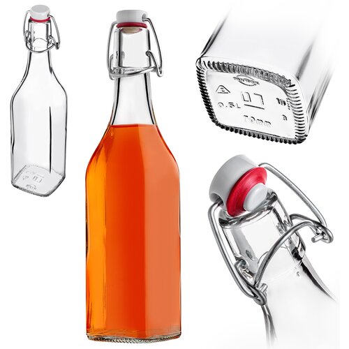 KADAX steklena steklenica 500 ml 0,5 l za likerje, vina, pijače z mehanskim zama&scaron;kom, (5000355316) Cene