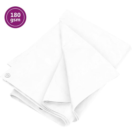 VidaXL Ponjava 180 g/m&amp;sup2; 6x8 m bela HDPE Slike