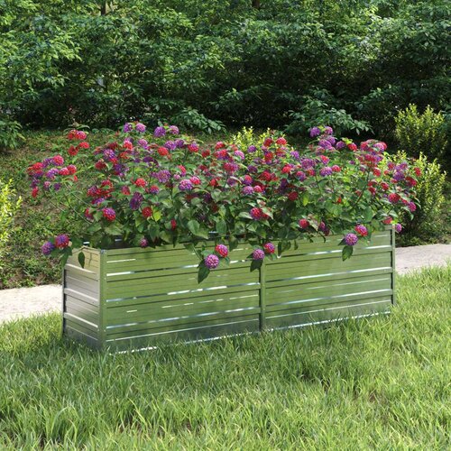 vidaXL Visoka greda 160x40x45 cm pocinkano jeklo srebrna Cene
