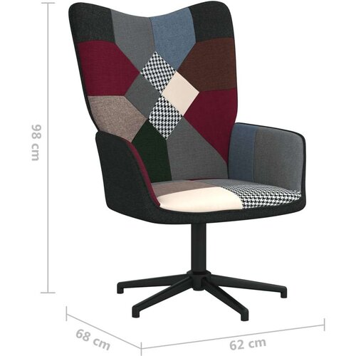  Stolica za opu&amp;scaron;tanje s osloncem za noge patchwork od tkanine Slike