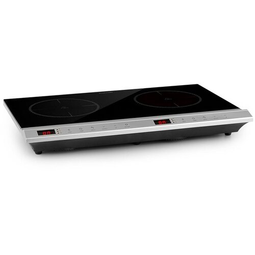 Klarstein MisterCook Duo, kuhalna plošča, infrardeča, 3000 W, 90- 650 °C, časovnik za izklop, srebrna barva Cene
