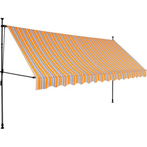 Maison Chic Ročno zložljiva tenda - Senčniki z LED lučkami 350 cm rumena in modra, (22042261) Cene