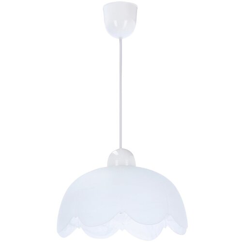 Candellux Lighting Bijela viseća svjetiljka sa staklenim sjenilom ø 25 cm Bratek – Cijene