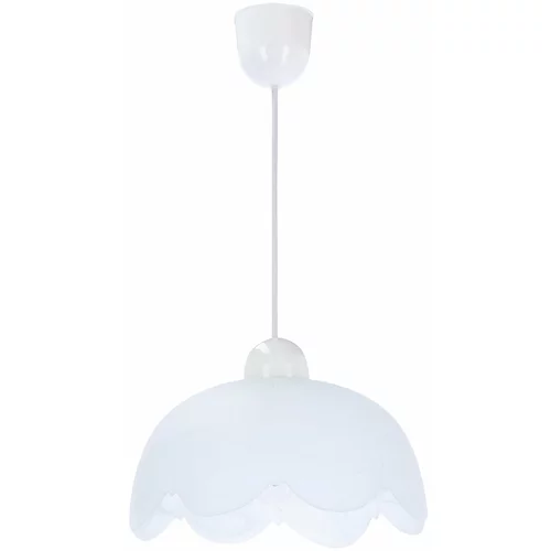 Candellux Lighting Bijela viseća svjetiljka sa staklenim sjenilom ø 25 cm Bratek –