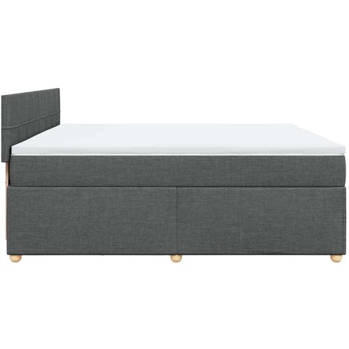 vidaXL Box spring postelja z vzmetnico temno siva 200x200 cm blago Cene