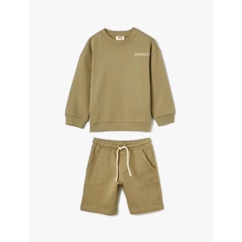 Koton Tracksuit Set Sweatshirt and Shorts Set