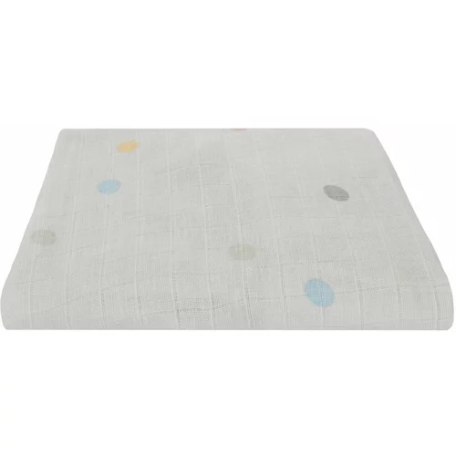 Kindsgut Siva muslinska otroška rjuha Dots, 60 x 120 cm