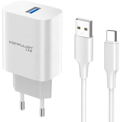 Konfulon Kućni punjač C87 + USB Type C Px24 brzi 5V/3A Slike