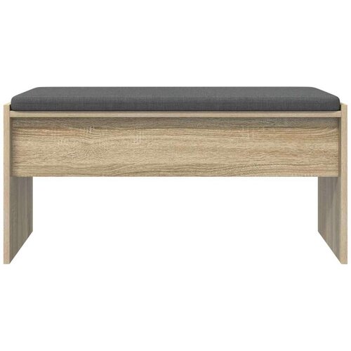  Klupa za hodnik s jastukom Sonoma hrast 80 x 38 x 46 cm Slike