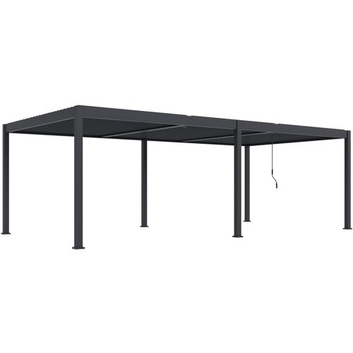 Pergole Bioklimatska pergola INTRO DUO 8X4 m, aluminij – samostoječa, tri-conska Cene