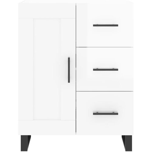  Komoda sjajna bijela 69,5x34x90 cm od konstruiranog drva Slike