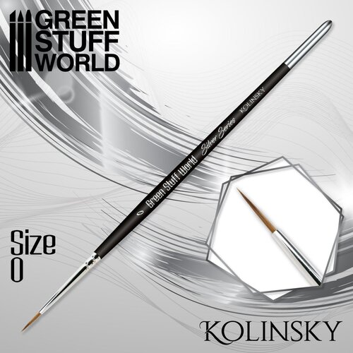 Green Stuff World SILVER SERIES Kolinsky Brush Size 0 | Četkica za Minijature Cene