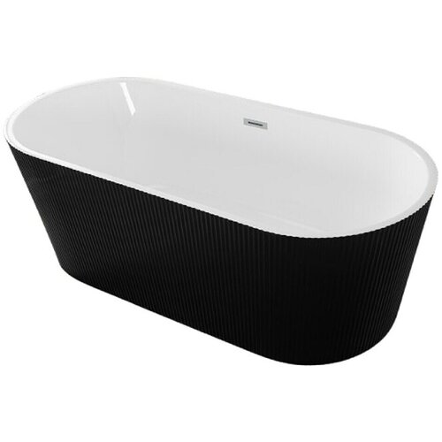 Sanotechnik Samostojeća kada Reno (D x &amp;Scaron; x V: 170 x 75 x 58 cm, Sanitarni akril, Crna) Slike