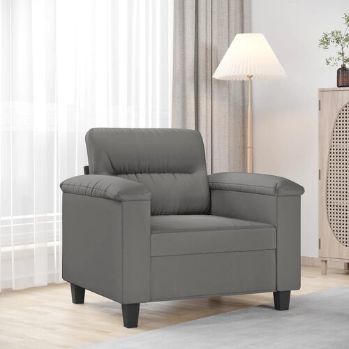 vidaXL Fotelja tamnosiva 60 cm od mikrovlakana Cijene