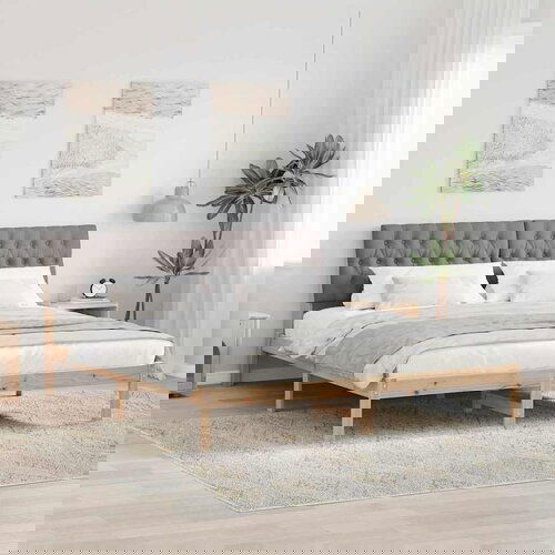 vidaXL Krevetni okvir s tapiciranim uzglavljem Smeđa 180 x 200 cm Cene