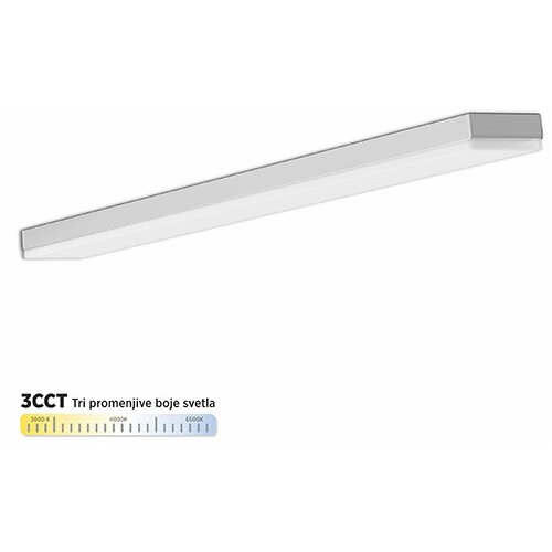 Mitea Lighting M203840-W bela 60W cct led led linearna svetiljka (visilica ili nadgradna) 3000~6500K nizajuća (linkabilna) IP20 1200x50x50mm Slike
