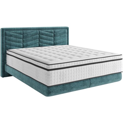 CARRYHOME postelja boxspring 140 cm x 200 cm , tekstil modra Cene