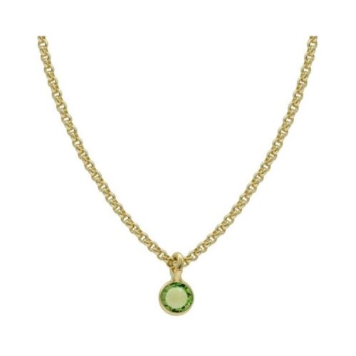 Victoria Cruz lis peridot gold ogrlica sa swarovski kristalom ( a3961-14dg ) Slike