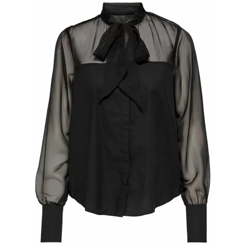 La Strada Topi & Bluze shirt Costel L/S- Black Črna