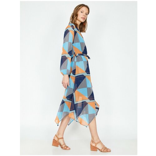 Koton Women's Navy Blue Patterned Dress Cijene