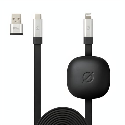 Atom Studios Kabel za brzo punjenje USB-C Autom Studios - 1.8m - Crna Slike