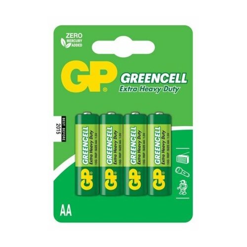 Gp cink kloridna baterija AA 4 kom GreenCell Slike