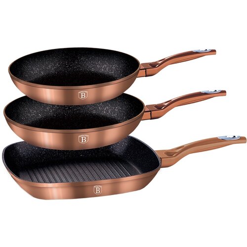 Berlinger Haus set 3 granitnih ponev rose gold line BH-1279, (21237661) Cene