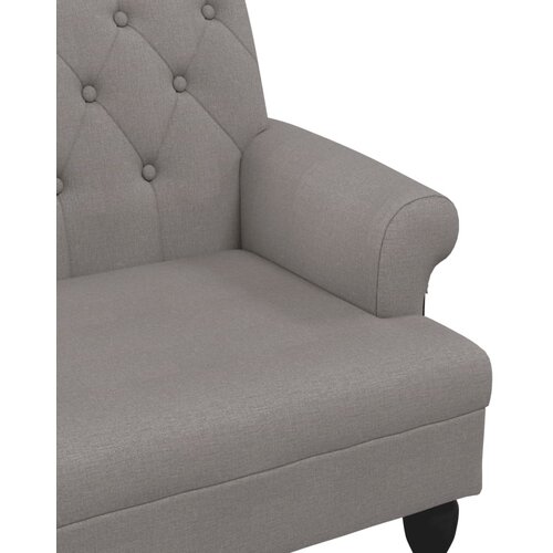  Klupa s naslonom smeđesiva 120 x 62 x 75,5 cm od tkanine Slike