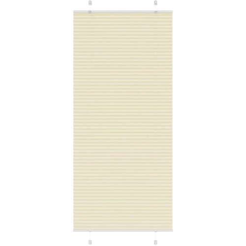vidaXL Plisirana zavesa kremne barve 90x200 cm, širina blaga 89,4 cm, poliester, (5000298313) Cene