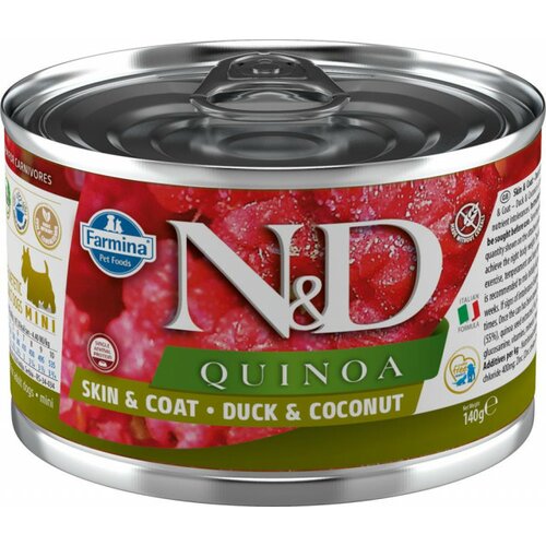 Farmina n&d quinoa can dog quinoa mini duck&coconut 140g Cene