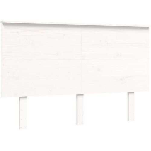  Okvir kreveta s uzglavljem bijeli 120 x 200 cm od masivnog drva Slike