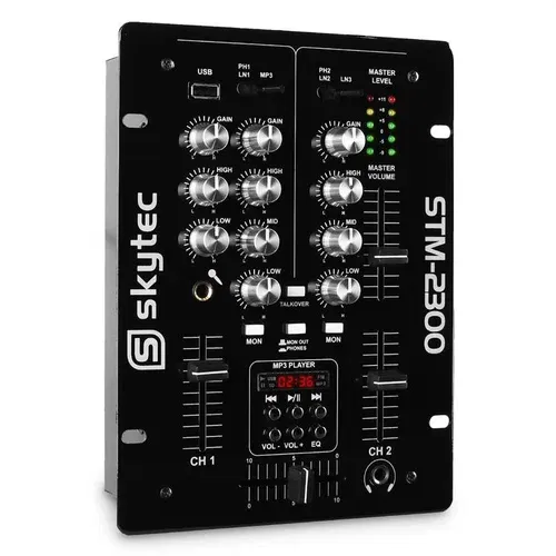 Skytec STM-2300 2-kanalni miks-pult USB MP3 EQ