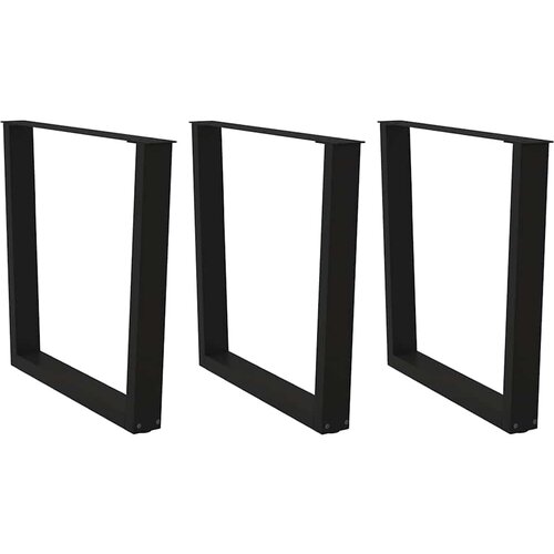 Furnova Noge jedilne mize V-oblike 3 kosi črne 90x(72-73,3) cm jeklo, (21946439) Cene