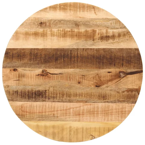 Stolna ploča Ø 80x2,5 cm okrugla od masivnog grubog drva manga