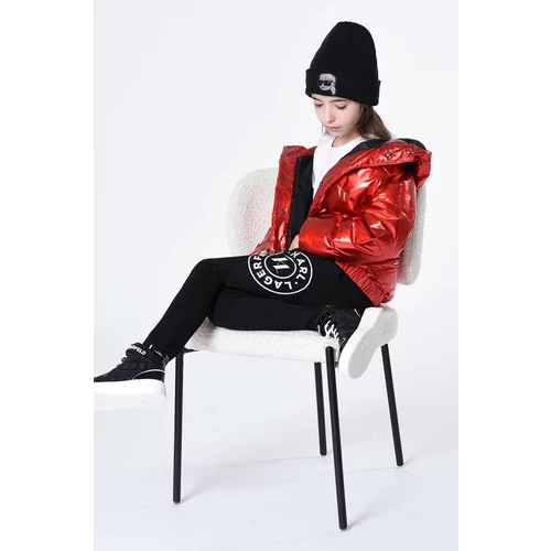 Karl Lagerfeld Otroška jakna rdeča barva
