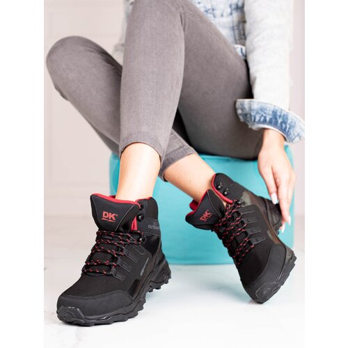 DK Comfortable women&amp;#039;s trekking shoes with high upper black Slike