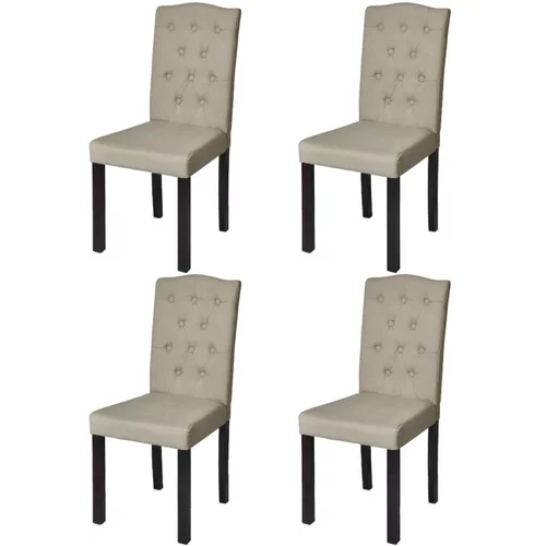  blagovaonske stolice od tkanine 4 kom boja devine dlake
