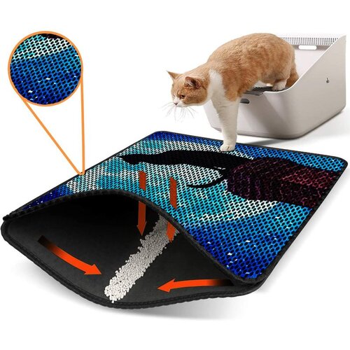 WALLXPERT Nrszn0131 multicolor cat litter mat Cene