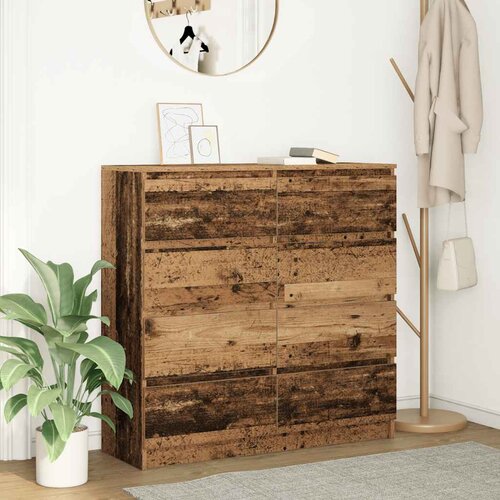 vidaXL Komoda starinski les 100x35x99 cm inženirski les Cene