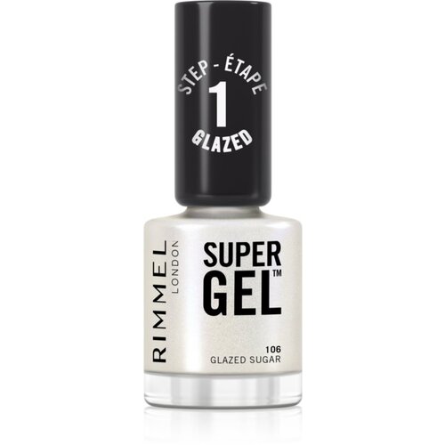 Rimmel London Super Gel gel lak za nohte brez uporabe UV/LED lučke odtenek 106 Glazed Sugar 12 ml Slike