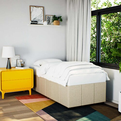 vidaXL Posteljni okvir krem 90x200 cm blago Cene