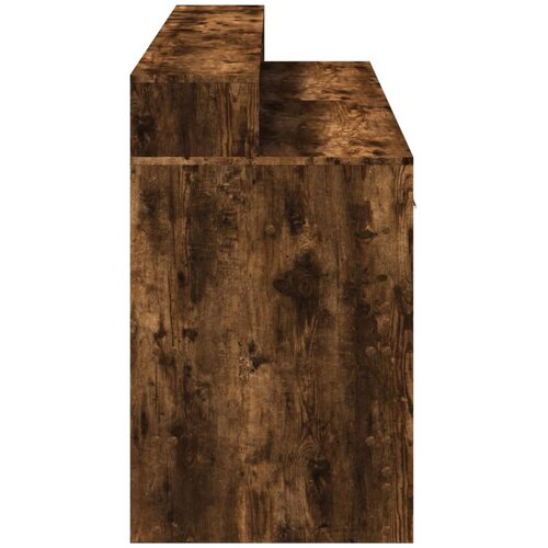  Radni stol s LED svjetlima boja hrasta 160x55x91 cm drveni Slike