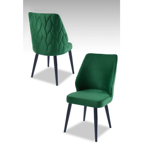 Hanah home Pufi - Green, Black GreenBlack Chair Set (4 Pieces) Cene