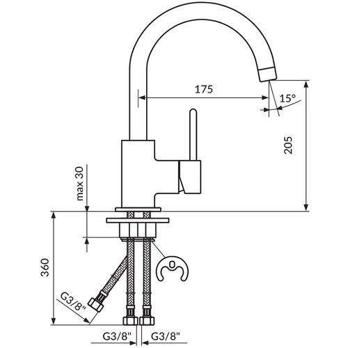 Rosan dark za sudoperu - 3 cevi JD38103 Cene