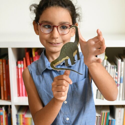 Poppik Edukativni poster s nalepnicama Mini otkrića Dinosaurusi Slike