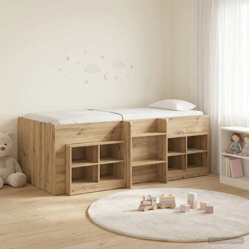  Loft krevet s ormarom 3 kom. Hrast artisan Konstruirano drvo Cene