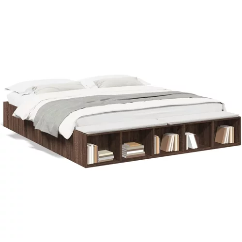  Okvir za krevet smeđa boja hrasta 180x200 cm konstruirano drvo