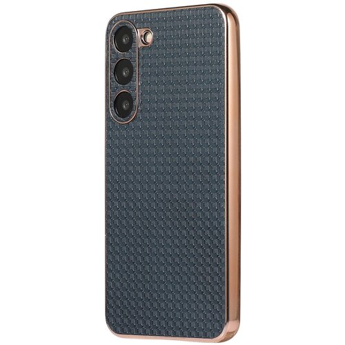 INORCO Ovitek za telefon z nano galvanizacijo za Samsung Galaxy S23+, teksturiran ovitek TPU iz pravega usnja, (22033610) Cene