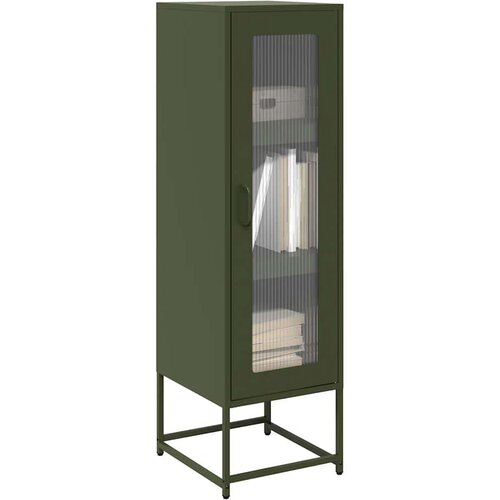 vidaXL Highboard Olive Green 36x39x123 cm Hladno valjano jeklo Cene