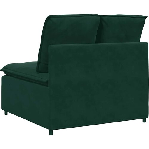  Modularni Sofa Centralni Modul s Jastucima Tamnozeleni 100 cm Slike